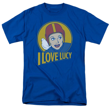Royal men's regular fit t-shirt with I Love Lucy Lb Super Comic graphic