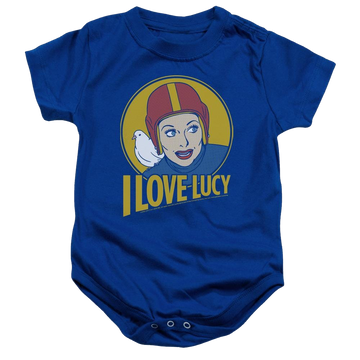 Royal baby bodysuit with I Love Lucy Lb Super Comic graphic