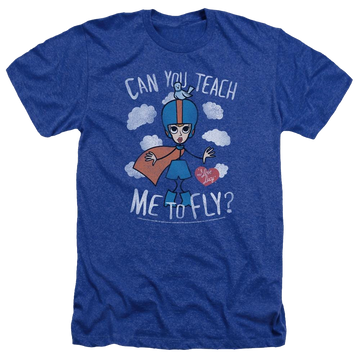 Royal men's heather t-shirt with I Love Lucy Fly graphic