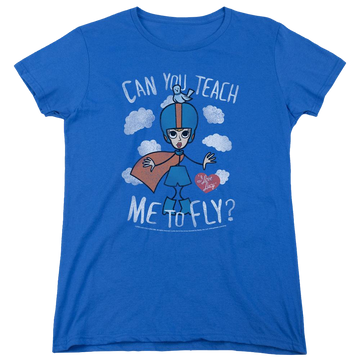 Royal women's t-shirt with I Love Lucy Fly graphic