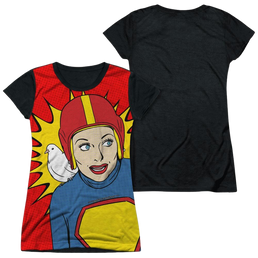 I Love Lucy Super Lucy Juniors Black Back T-Shirt Juniors Black Back T-Shirt I Love Lucy   