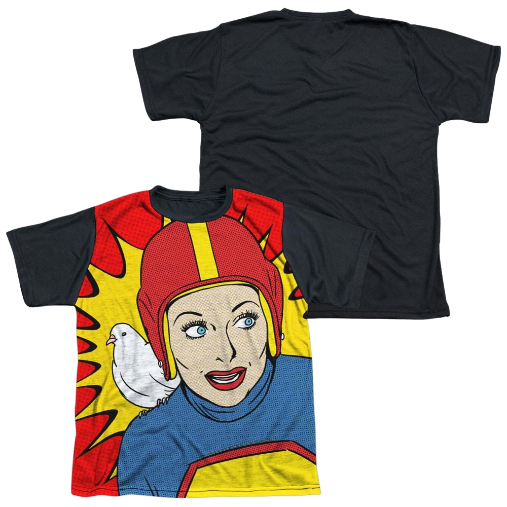 I Love Lucy Super Lucy Youth Black Back T-Shirt (Ages 8-12) Youth Black Back T-Shirt (Ages 8-12) I Love Lucy   