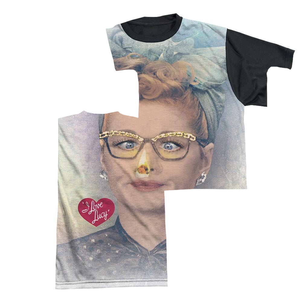 I Love Lucy Oh Nose Men's Black Back T-Shirt Men's Black Back T-Shirt I Love Lucy   