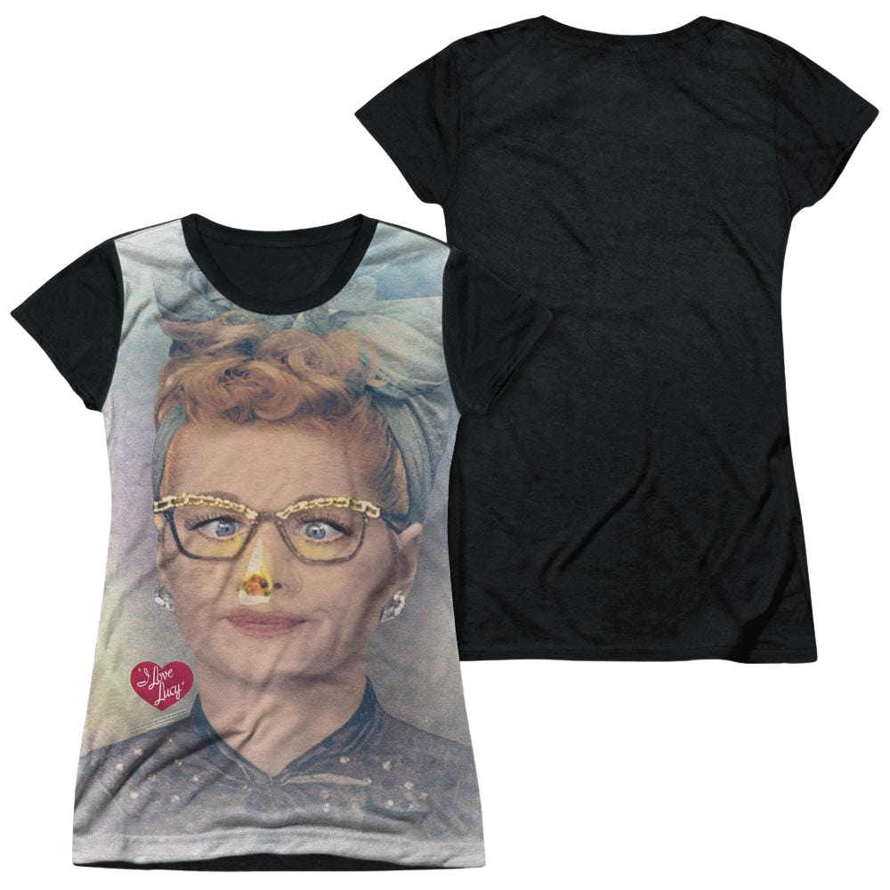 I Love Lucy Oh Nose Juniors Black Back T-Shirt Juniors Black Back T-Shirt I Love Lucy   