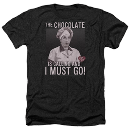 I Love Lucy Chocolate Calling Men's Heather T-Shirt Men's Heather T-Shirt I Love Lucy   