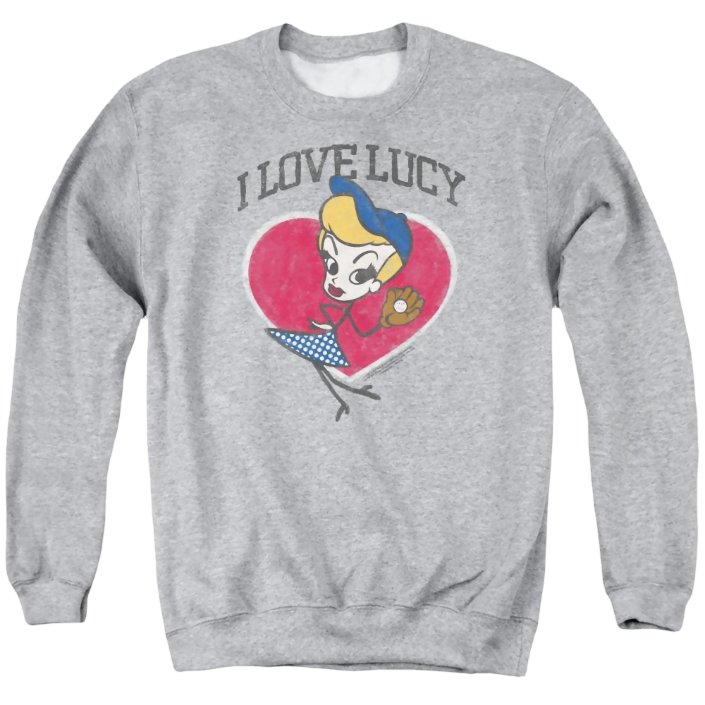 I Love Lucy Baseball Diva Men's Crewneck Sweatshirt Men's Crewneck Sweatshirt I Love Lucy   