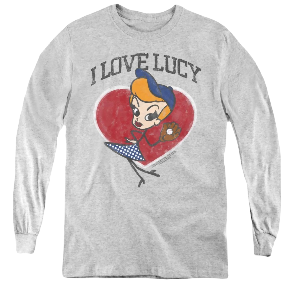 I Love Lucy Baseball Diva - Youth Long Sleeve T-Shirt Youth Long Sleeve T-Shirt I Love Lucy   