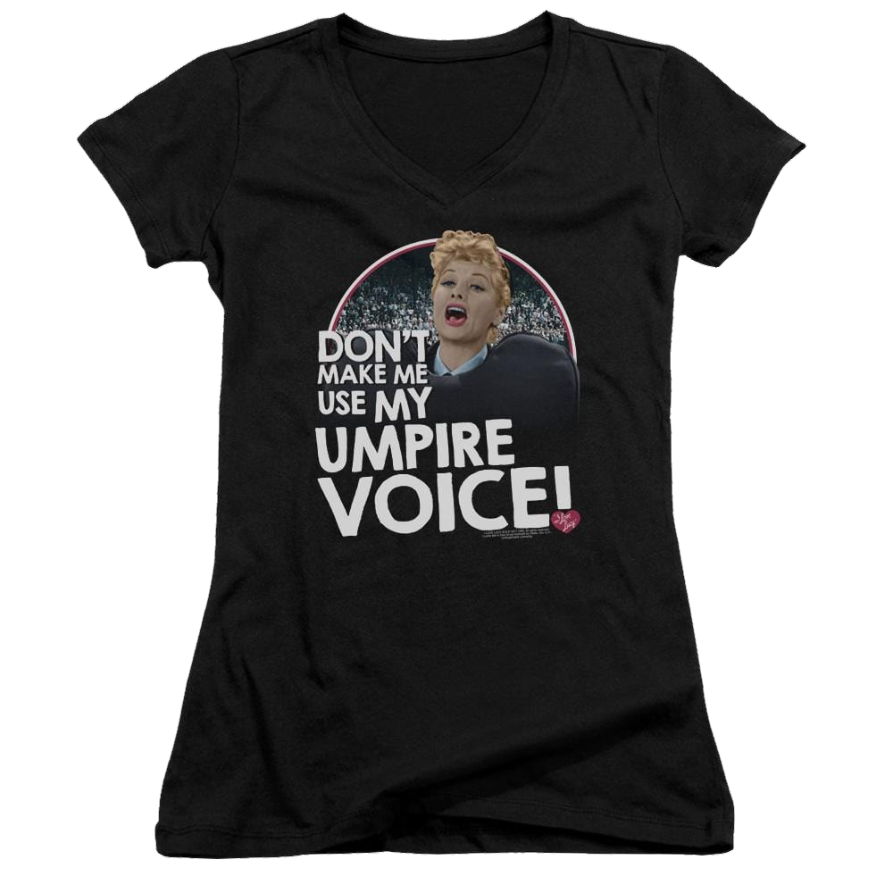 I Love Lucy Umpire Juniors V-Neck T-Shirt Juniors V-Neck T-Shirt I Love Lucy   