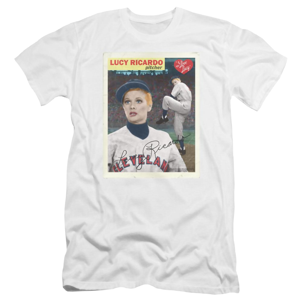 I Love Lucy Trading Card Men's Premium Slim Fit T-Shirt Men's Premium Slim Fit T-Shirt I Love Lucy   