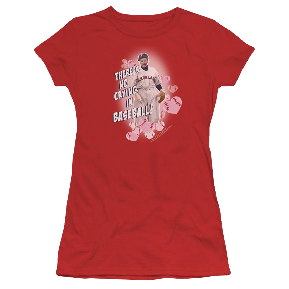 I Love Lucy No Crying In Baseball Juniors T-Shirt Juniors T-Shirt I Love Lucy   