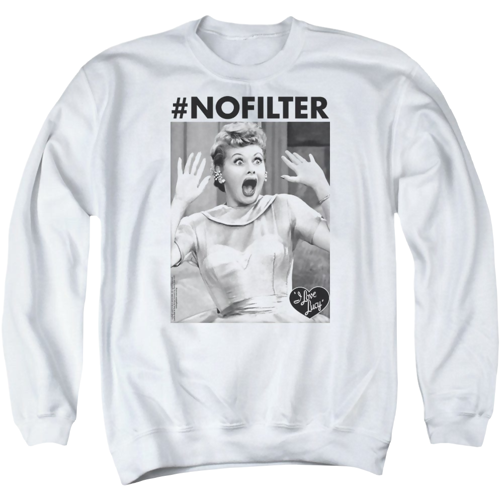 I Love Lucy No Filter - Men's Crewneck Sweatshirt Men's Crewneck Sweatshirt I Love Lucy   