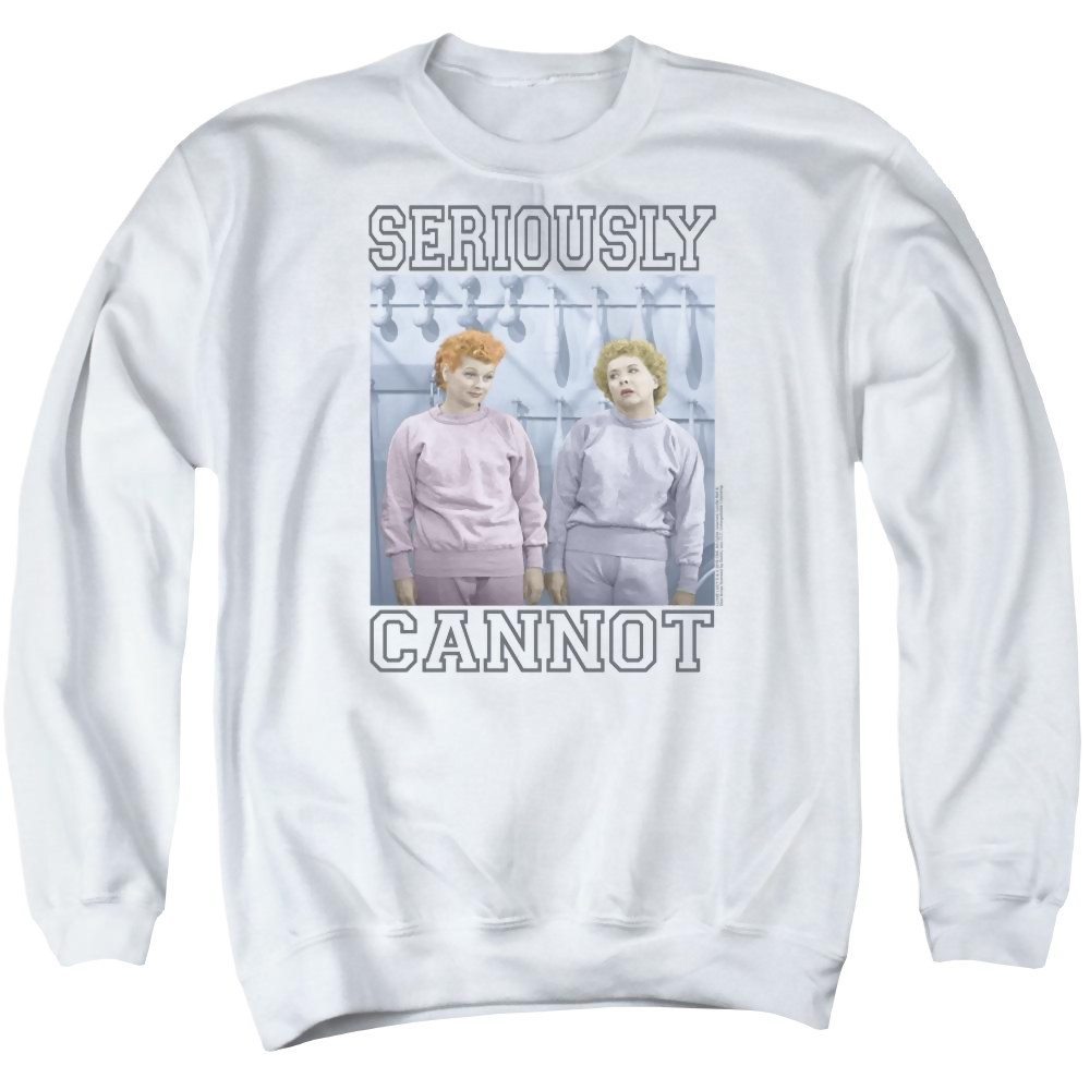 I Love Lucy Seriously Cannot Men's Crewneck Sweatshirt Men's Crewneck Sweatshirt I Love Lucy   