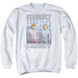 I Love Lucy Seriously Cannot Men's Crewneck Sweatshirt Men's Crewneck Sweatshirt I Love Lucy   