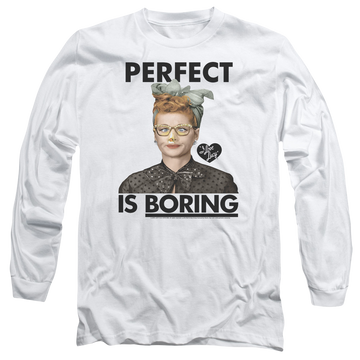 I Love Lucy Perfect Is Boring Men's Long Sleeve T-Shirt Men's Long Sleeve T-Shirt I Love Lucy   