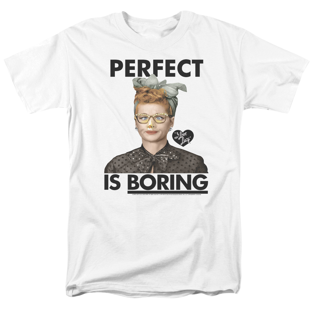 I Love Lucy Perfect Is Boring Men's Regular Fit T-Shirt Men's Regular Fit T-Shirt I Love Lucy   