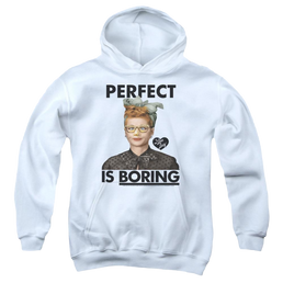 I Love Lucy Perfect Is Boring Youth Hoodie (Ages 8-12) Youth Hoodie (Ages 8-12) I Love Lucy   