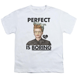 I Love Lucy Perfect Is Boring Youth T-Shirt (Ages 8-12) Youth T-Shirt (Ages 8-12) I Love Lucy   