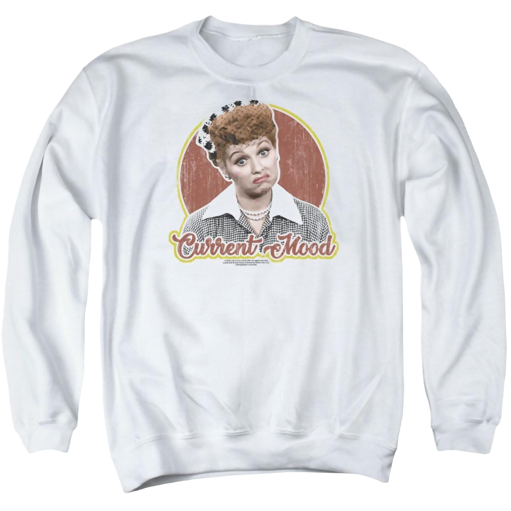 I Love Lucy Current Mood Men's Crewneck Sweatshirt Men's Crewneck Sweatshirt I Love Lucy   