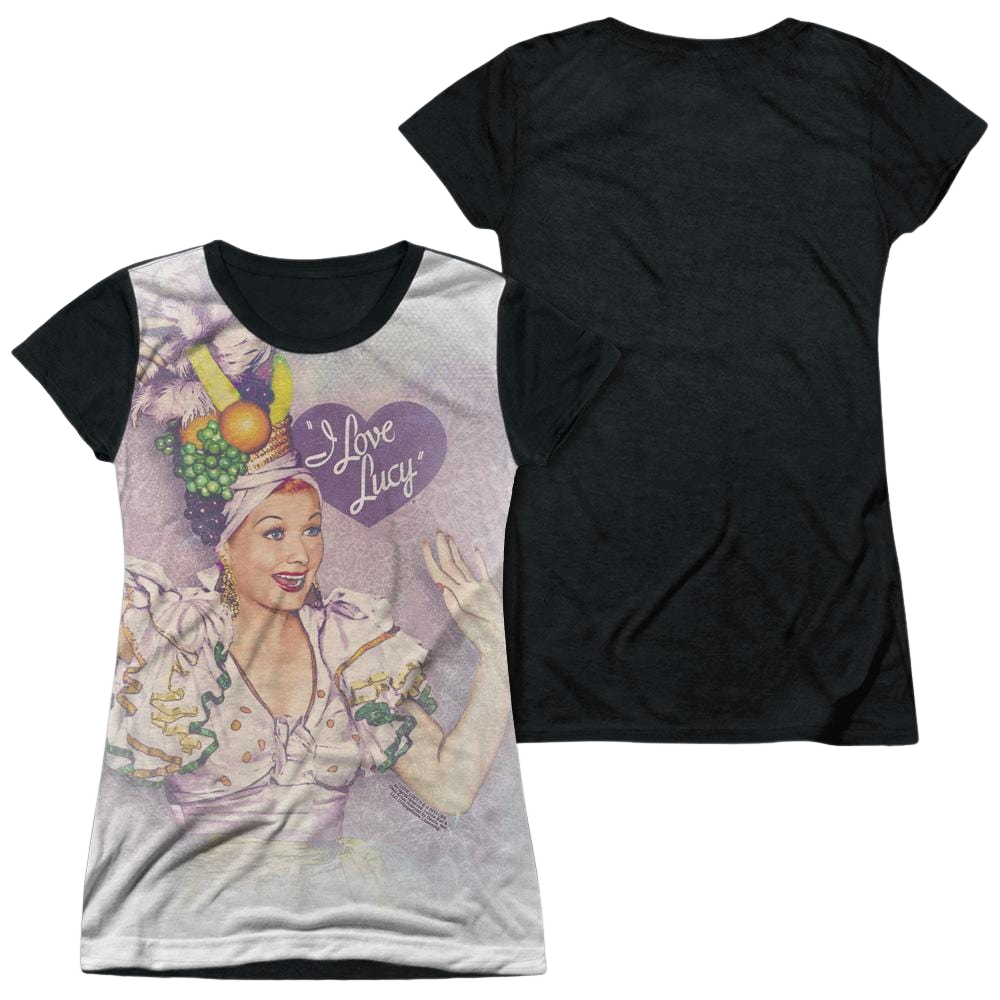 I Love Lucy Rumba Dance Juniors Black Back T-Shirt Juniors Black Back T-Shirt I Love Lucy   