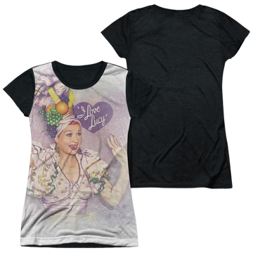 I Love Lucy Rumba Dance Juniors Black Back T-Shirt Juniors Black Back T-Shirt I Love Lucy   