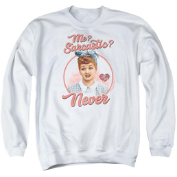 I Love Lucy Sarcastic Men's Crewneck Sweatshirt Men's Crewneck Sweatshirt I Love Lucy   