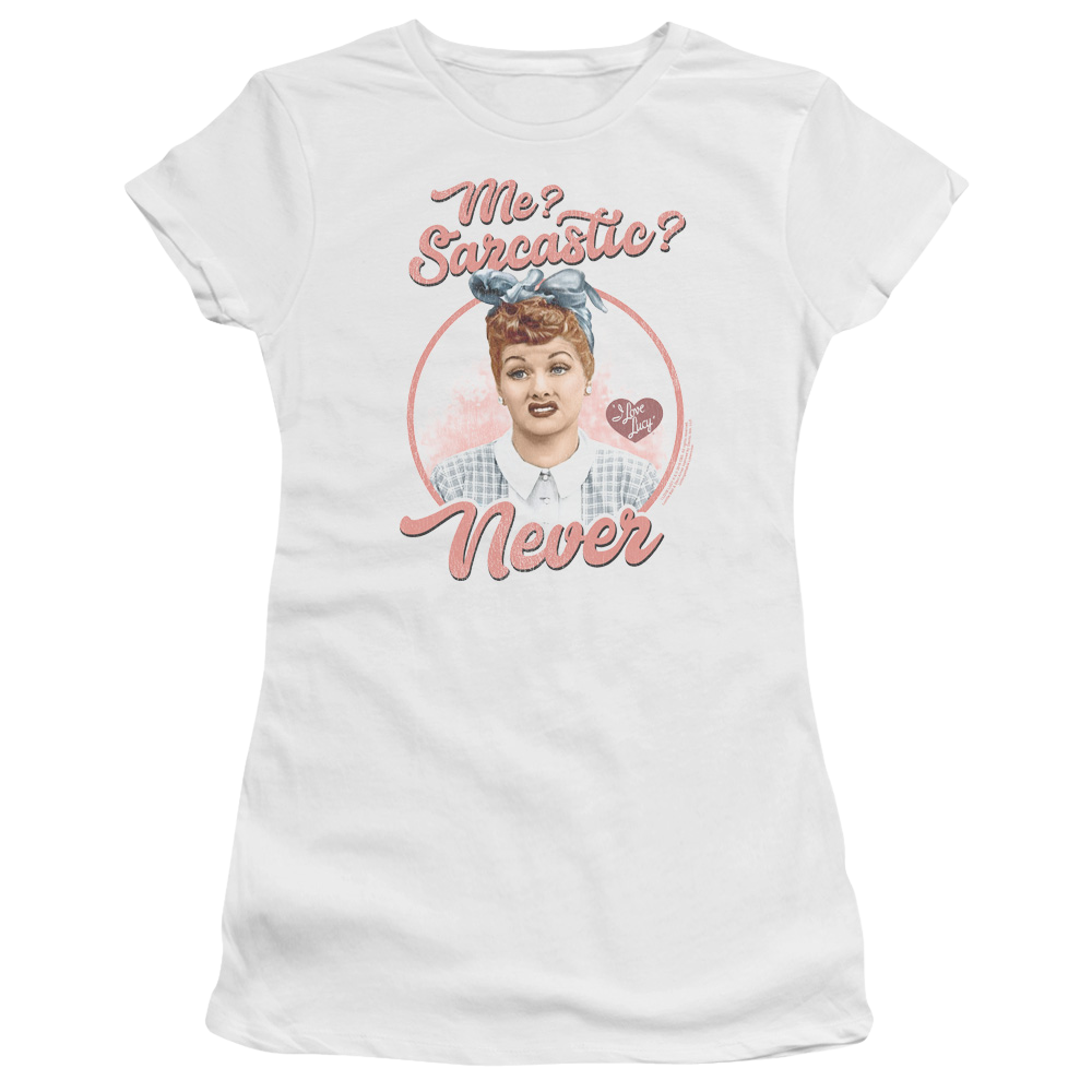I Love Lucy Sarcastic Juniors T-Shirt Juniors T-Shirt I Love Lucy   