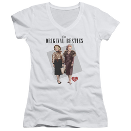 I Love Lucy Original Bestie Juniors V-Neck T-Shirt Juniors V-Neck T-Shirt I Love Lucy   