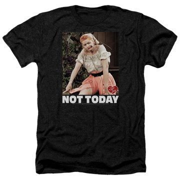Charcoal men's heather t-shirt with I Love Lucy Not Today graphic