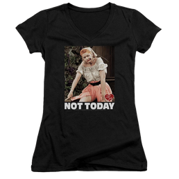 I Love Lucy Not Today - Juniors V-Neck T-Shirt Juniors V-Neck T-Shirt I Love Lucy   