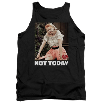 Black men's tank with I Love Lucy Not Today graphic