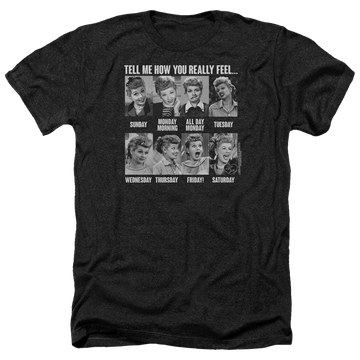 I Love Lucy 8 Days A Week Men's Heather T-Shirt Men's Heather T-Shirt I Love Lucy   