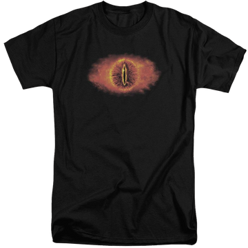 Black men's tall fit t-shirt with Lord of the Rings Eye Of Sauron graphic