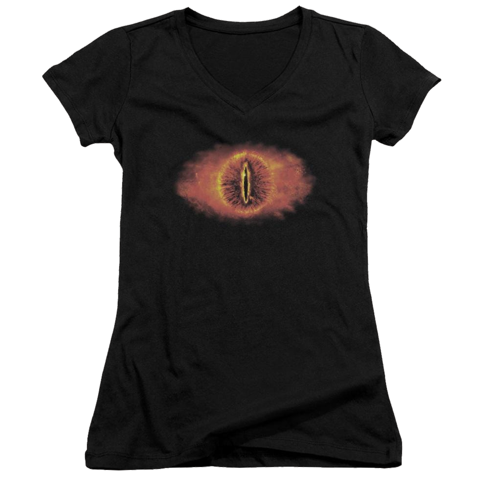 Lord of the Rings Eye Of Sauron Juniors V-Neck T-Shirt Juniors V-Neck T-Shirt Lord Of The Rings   