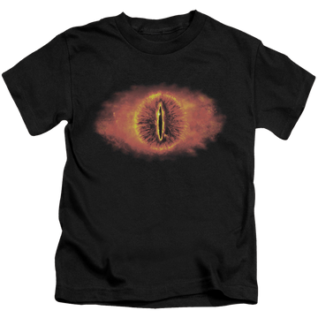 Black kid's t-shirt for ages 4 to 7 with Lord of the Rings Eye Of Sauron graphic