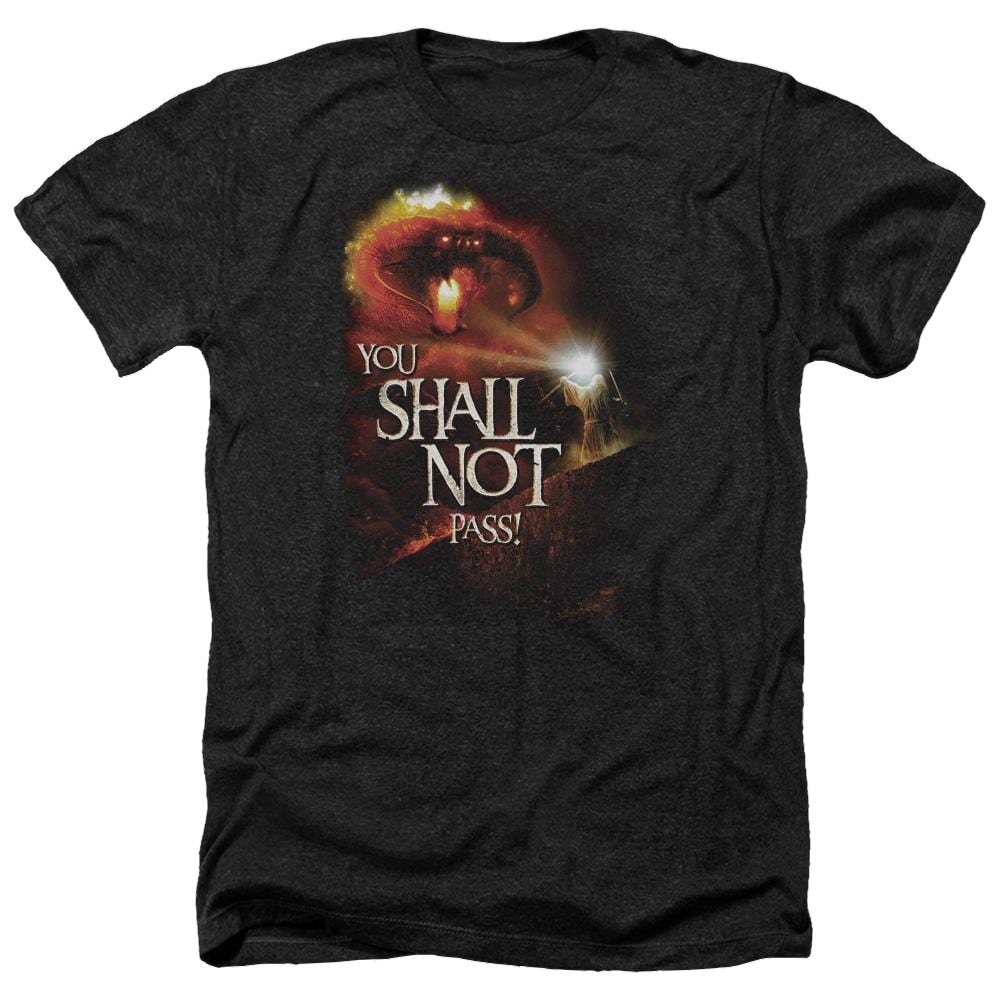 Lord of the Rings You Shall Not Pass Men's Heather T-Shirt Men's Heather T-Shirt Lord Of The Rings   