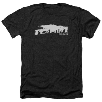 Charcoal men's heather t-shirt with Lord of the Rings The Fellowship graphic