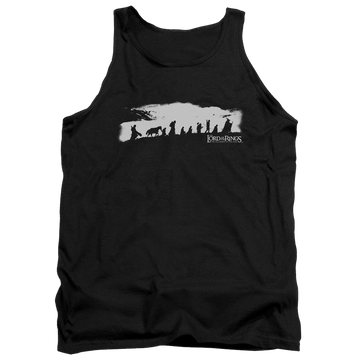 Black men's tank with Lord of the Rings The Fellowship graphic