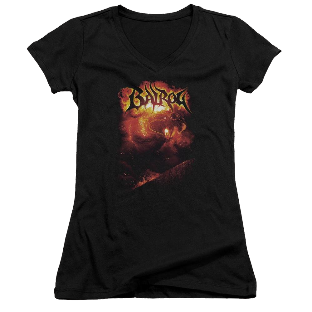 Lord of the Rings Balrog Juniors V-Neck T-Shirt Juniors V-Neck T-Shirt Lord Of The Rings   