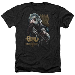 Lord of the Rings Gimli Men's Heather T-Shirt Men's Heather T-Shirt Lord Of The Rings   