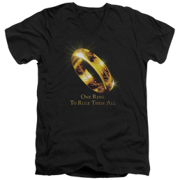 Lord of the Rings One Ring Men's V-Neck T-Shirt Men's V-Neck T-Shirt Lord Of The Rings   