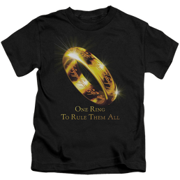 Lord of the Rings Trilogy, The One Ring - Kid's T-Shirt Kid's T-Shirt (Ages 4-7) Lord Of The Rings   