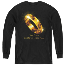 Lord Of The Rings Trilogy, The One Ring - Youth Long Sleeve T-Shirt Youth Long Sleeve T-Shirt Lord Of The Rings   