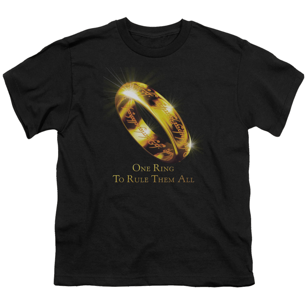 Lord of the Rings Trilogy, The One Ring - Youth T-Shirt Youth T-Shirt (Ages 8-12) Lord Of The Rings   