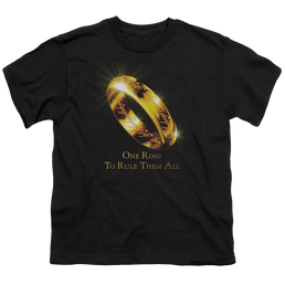 Lord of the Rings Trilogy, The One Ring - Youth T-Shirt Youth T-Shirt (Ages 8-12) Lord Of The Rings   