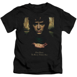 Lord of the Rings Trilogy, The Frodo One Ring - Kid's T-Shirt Kid's T-Shirt (Ages 4-7) Lord Of The Rings   