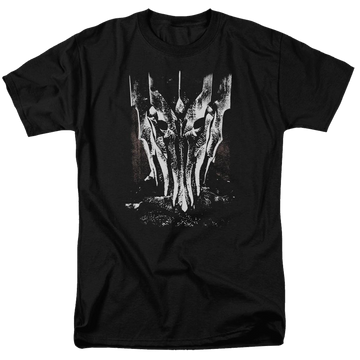 Black men's regular fit t-shirt with Lord of the Rings Big Sauron Head graphic