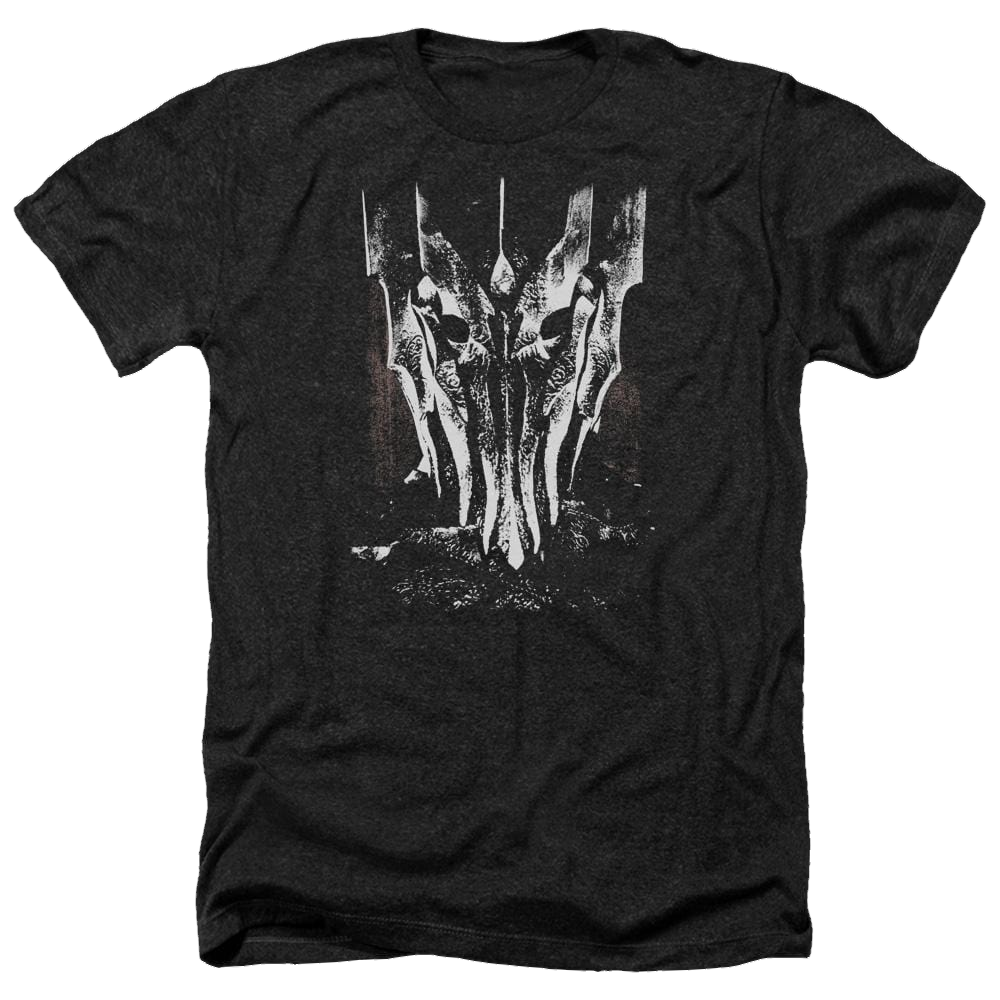 Lord of the Rings Big Sauron Head Men's Heather T-Shirt Men's Heather T-Shirt Lord Of The Rings   