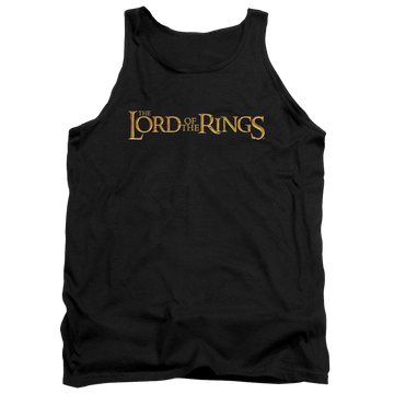Black men's tank with Lord of the Rings Lotr Logo graphic