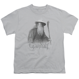 Lord of the Rings Trilogy, The Gandalf The Grey - Youth T-Shirt Youth T-Shirt (Ages 8-12) Lord Of The Rings   