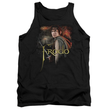Black men's tank with Lord of the Rings Frodo graphic